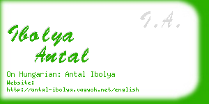 ibolya antal business card